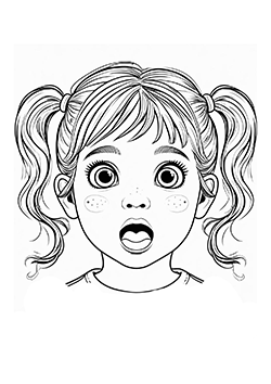 girl with pigtails