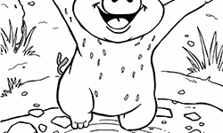 happy little pig
