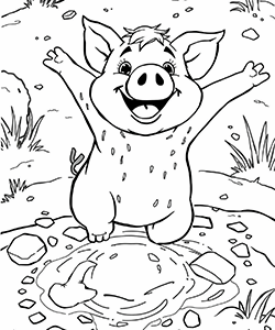 happy little pig