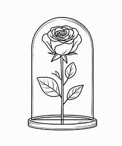 rose in urn