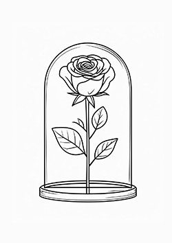 rose in urn