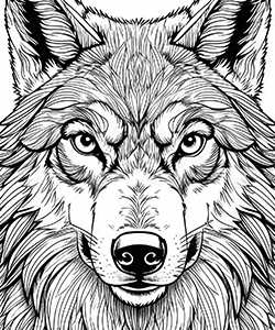 the face of a wolf