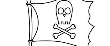 pirate flag for kids to coloring