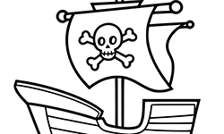 pirate ship for kids to coloring