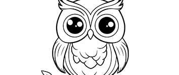owl coloring page for kids