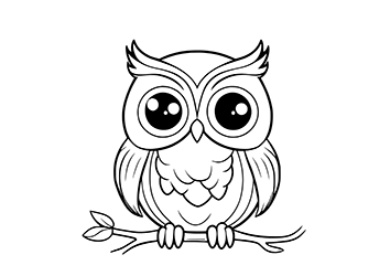 owl coloring page for kids