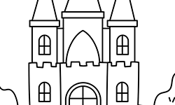 castle for kids to coloring