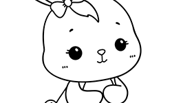 baby bunny coloring page for kids
