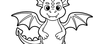 dragon for kids to coloring