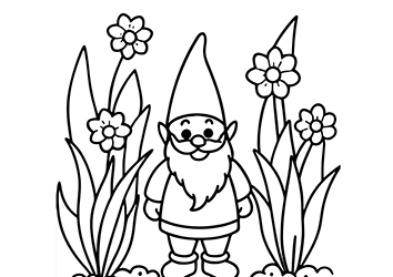 elf for kids to coloring
