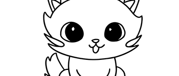 cat coloring page for kids