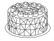 geometric cake for youth to coloring
