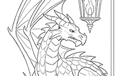 geometry dragons for youth to coloring