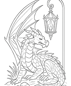 geometry dragons for youth to coloring