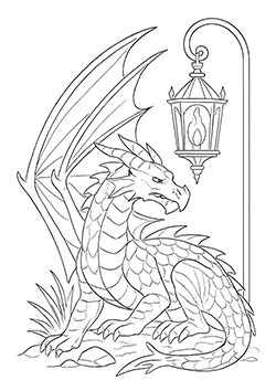 geometry dragons for youth to coloring
