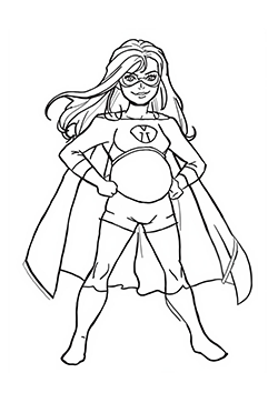 supermom for kids to coloring