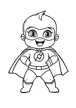 superhéroe bebe para colorear