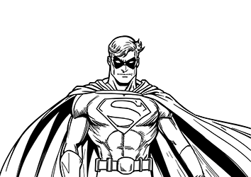 superhero for kids to coloring