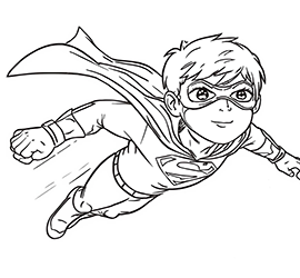 superboy for kids to coloring