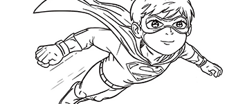 superboy for kids to coloring