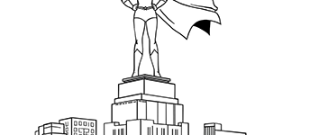 superhero girl in the city