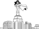 superhero girl in the city