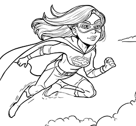superhero for kids to coloring