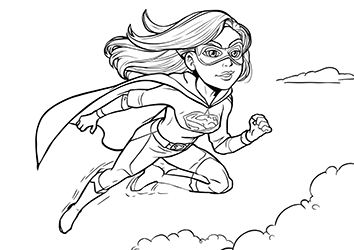 superhero for kids to coloring