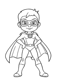 superniño para colorear