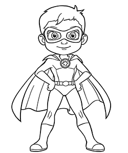 heroe kids to coloring