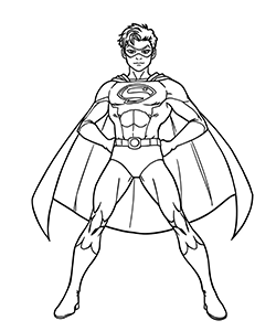 superhero for kids to coloring