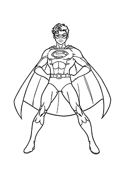 superhero for kids to coloring