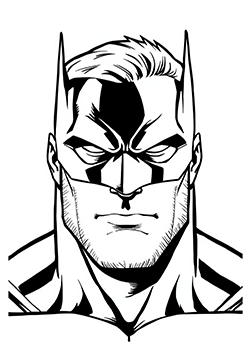 Hero face for kids to coloring