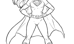 superwoman for kids to coloring