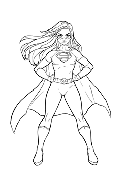 superwoman for kids to coloring