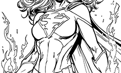 superwoman for kids to coloring
