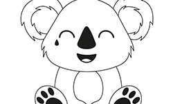 koala coloring page for kids