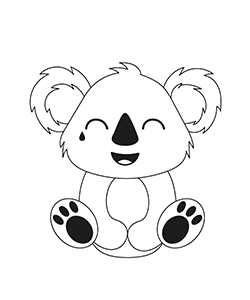 koala coloring page for kids