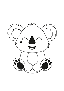 koala coloring page for kids