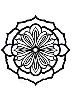 mandala for kids to coloring