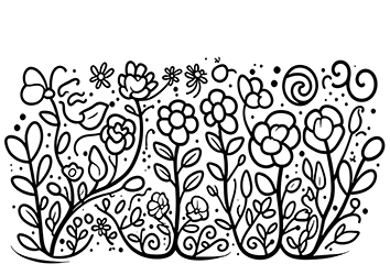 A flower mandala for kids to coloring