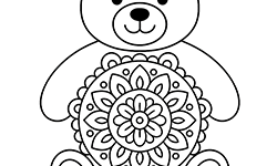 bear mandala for kids