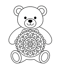 bear mandala for kids