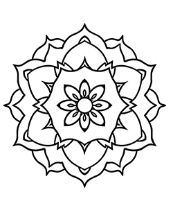 mandala for kids to coloring