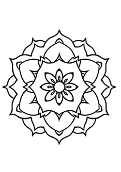 mandala for kids to coloring