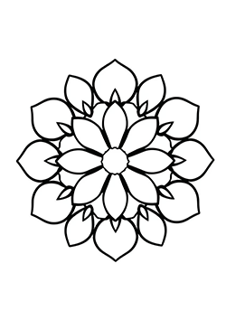 mandala sencillo para colorear para niños