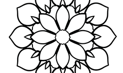 simple mandala for kids to coloring