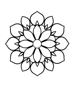 simple mandala for kids to coloring