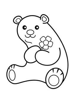 bear coloring page for kids
