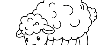sheep coloring page for kids